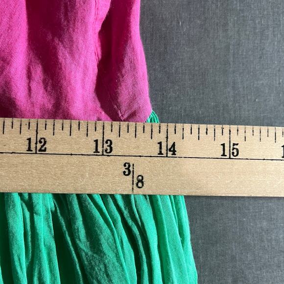 Mira Maxi Dress Womens Small Multicolor Colorblock Faux Wrap Sleeveless V-Neck - Picture 5 of 6